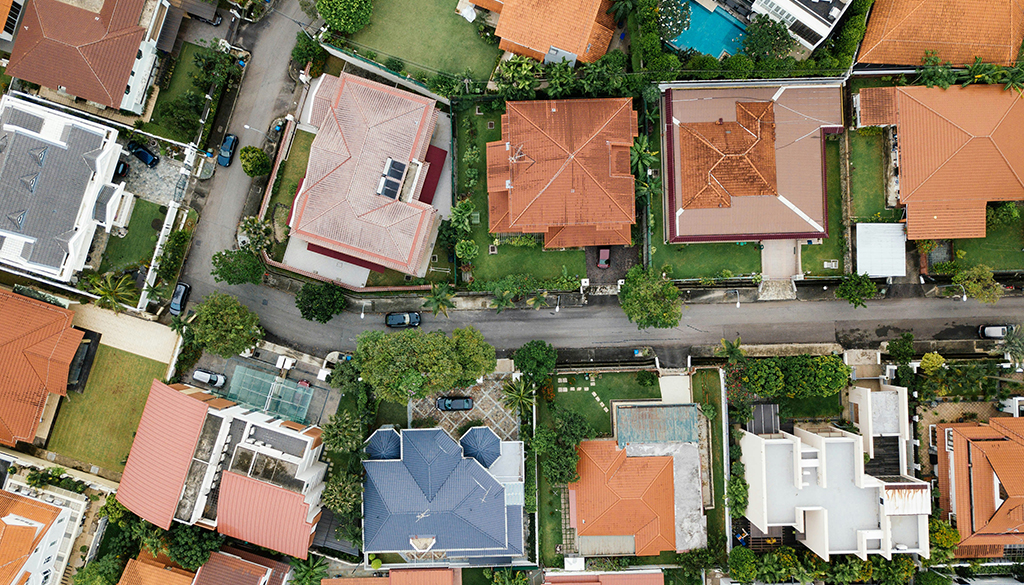 roof tops of houses